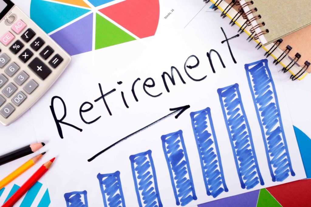 Federal Employee Retirement Investing Strategy concept with charts, calculator, and growth graph